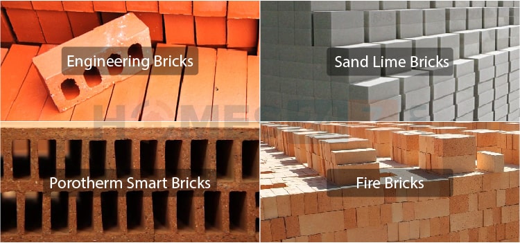 types of bricks used in india